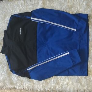 Big Boys Adidas Jacket Blue and Black